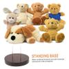 ABOOFAN 2pcs Doll Display Stand Wooden Base and Needle Support for Felting Dolls Decorative Holder for Showcasing Desks Shelves Ebony view 3