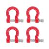 4Pcs Metal Bumper D-Ring Red Tow Hook Trailer Rescue Hook for 1/10 RC Crawler Car Traxxas TRX4 Axial SCX10 Upgrade Parts view 1