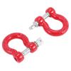 4Pcs Metal Bumper D-Ring Red Tow Hook Trailer Rescue Hook for 1/10 RC Crawler Car Traxxas TRX4 Axial SCX10 Upgrade Parts view 3