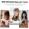 SUPVOX Funny Mini Wooden Hammers 10pcs Wooden Mallets Toy Kids Tool Toys for Boys Girls view 3