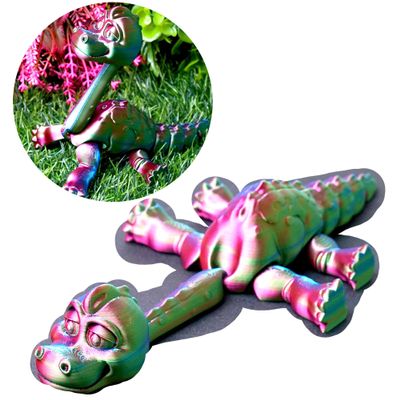3D Printed Brachiosaurus Dinosaur Model,Flexible Realistic Articulated Animal Fidget Toys,Mystery Figurines Gifts for Easter,Executive Desk Funny Dcor and Festival Collectible (RGB)