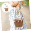BESPORTBLE Unique Straw Woven Storage and Girls Bag Beach Summer Straw Tote Boho Purse view 4