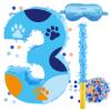 16 Inch Number 3 Dog Paw Pinata with 16 Inch Piata Stick Blindfold Confetti for Boy Girl Kids 3rd Birthday Party Decorations (3rd) view 1