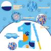 16 Inch Number 1 Dog Paw Pinata with 16 Inch Piata Stick Blindfold Confetti for Boy Girl Kids 1st Birthday Party Decorations (1st) view 3