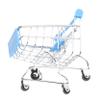 ERINGOGO Metal Mini Shopping Cart Toy for Boys and Girls Grocery Cart on Wheels for Adults Home Office Decorative Item view 1