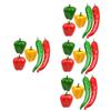 Ciieeo 20pcs Artificial Pepper Models Realistic Fake Chili Home Office Decorative Props view 1