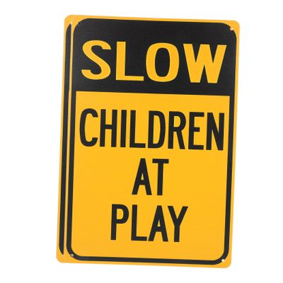 Alipis 2pcs Children Playing Sign Slow down Sign for Boys and Girls at Visibility for Streets