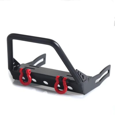 BOQEXSS for Axial for SCX10 for Stinger 90046 90047 D90 D110 1/10 Front Bumper Bull Bar Winch Mount Shackle Metal RC for Rock Crawler Car RC Car Parts