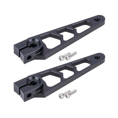 BOQEXSS for Protek for Savox for Futaba 7075-T6 1/10 Aluminum 25T Servo Horn Arm | 40mm (1.57") CNC-Machined Upgrade Servo RC Crawler RC Car Parts(Black,2pcs)