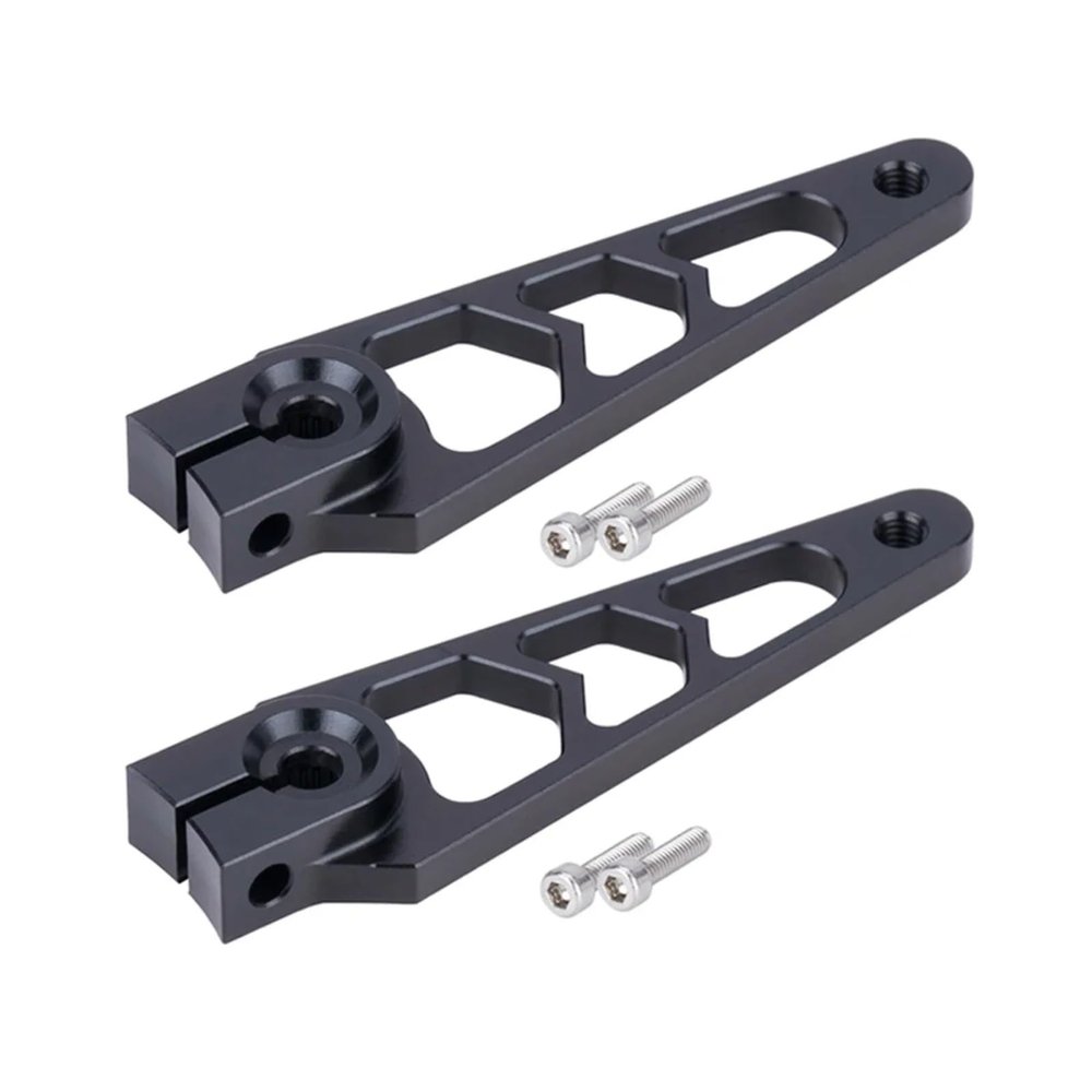 BOQEXSS for Protek for Savox for Futaba 7075-T6 1/10 Aluminum 25T Servo Horn Arm | 40mm (1.57") CNC-Machined Upgrade Servo RC Crawler RC Car Parts(Black,2pcs)