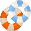 2 PCS Inflatable Pool Floats for Swimming Pool Party Lake Beach Adults - Floaties Pool Tubes Swim Rings Tubes Floaties for Beach Pool Party Decorations (Blue-Orange, 30 inch) view 1
