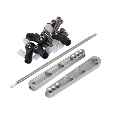 for Axial RR10 Bomber 90053 90048 AX31331 1/10 Metal Rear Sway Bar Set Panhard-Bar Linkage Kit RC for Rock for Racing Rig Upgrade Parts RC Car Upgrade Part(Silver)