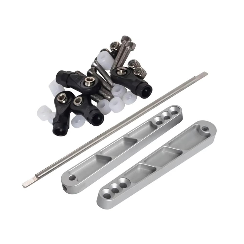 for Axial RR10 Bomber 90053 90048 AX31331 1/10 Metal Rear Sway Bar Set Panhard-Bar Linkage Kit RC for Rock for Racing Rig Upgrade Parts RC Car Upgrade Part(Silver)