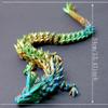 3D Printed Crystal Dragon Model,Flexible Realistic Articulated Animal Fidget Toys,Mystery Figurines Gifts for Easter,Executive Desk Funny Dcor and Festival Collectible,Easter Basket Stuffers view 2