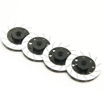 RC Car Upgrade Parts for Sakura D4 1/10 4pcs Wheel Brake Disc Set RC Drift for Racing Car Model Upgrade Parts Modified Accessories Replacement DIY Parts(Black)