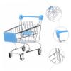 JOINPAYA Mini Shopping Cart Metal Handcart Toy for Pets Sky Blue Miniature Grocery Cart for Dollhouse Office Organizer and Party Favors view 4
