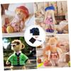 GLEAVI Cute Bear Graduation Outfit Doll Miniature Gown with Cap Perfect for Achievement Celebrations view 3
