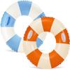 2 PCS Inflatable Pool Floats for Swimming Pool Party Lake Beach Adults - Floaties Pool Tubes Swim Rings Tubes Floaties for Beach Pool Party Decorations (Blue-Orange, 35inch) view 1