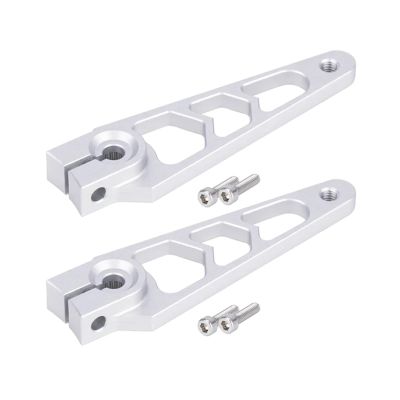 BOQEXSS for Protek for Savox for Futaba 7075-T6 1/10 Aluminum 25T Servo Horn Arm | 40mm (1.57") CNC-Machined Upgrade Servo RC Crawler RC Car Parts(Silver,2pcs)