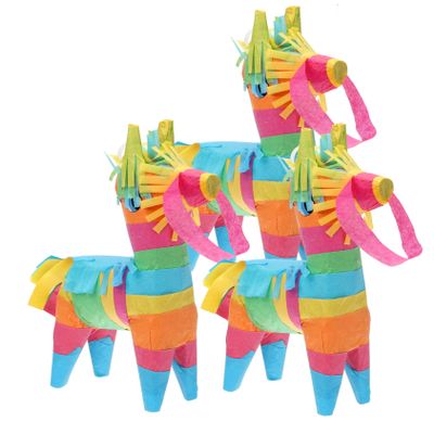Abaodam 3pcs Mini Donkey for Boys and Girls Birthday Parties Cinco De Mayo Festivities and Mexican Theme Decor Candy Filled Toys for Fun and Celebration