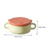 Abaodam 1pc Detachable Bowl Dual-handle Stainless Steel Boy Girl Eating Bowl Base Safe for Boy Girl Easy to Clean for Food and Soup Orange view 2
