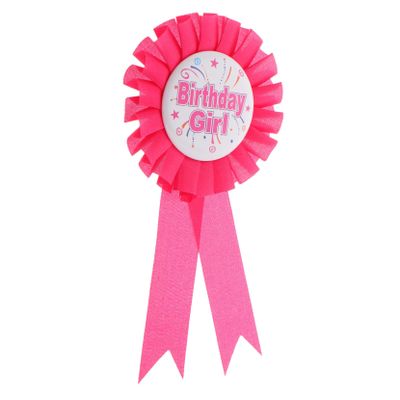 Abaodam Happy Birthday Badge Pins Set Tinplate Rosette Button Decorative Award Ribbon Pins for Party Supplies