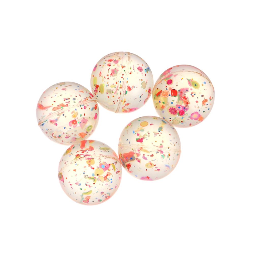 Hemoton 5pcs Rubber Jumping Transparent Fruit-Themed Bouncy Toys for Boy Girl for Parties and Learning Activities Safe and Fun for Boys and Girls
