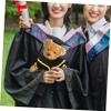Amosfun Handmade Graduation Bear Outfit Set Cap Shawl and Scroll Plush Stuffed Animal Costume for Celebrating Academic Achievements view 4