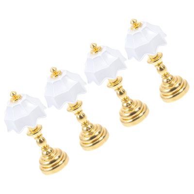 Toddmomy 16pcs Miniature Bedside Lamp Dollhouse Accessories for Home Decor Decorative Mini House Desk Light for Photography for Enhancing Miniature Scenes