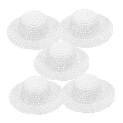 ABOOFAN 5pcs DIY Straw Hats Set for Kids Blank Painting Craft Hats Fun Dress Up Accessories for Toddlers for Arts and Crafts Projects Birthday Parties and Outdoor Activities