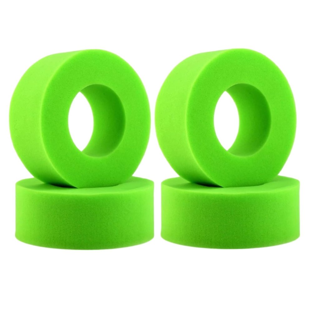 RC Car DIY Parts for Axial for SCX10 90046 for Traxxas for TRX4 D90 1/10 4pcs 1.9" Wheel Tire Insert Foam Sponge RC Crawler Car Spare Parts Accessories(Green)