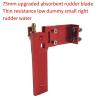 75mm CNC Machined Aluminum Suction Rudder with Low-Resistance Design for RC Boat view 3