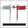 75mm CNC Machined Aluminum Suction Rudder with Low-Resistance Design for RC Boat view 4