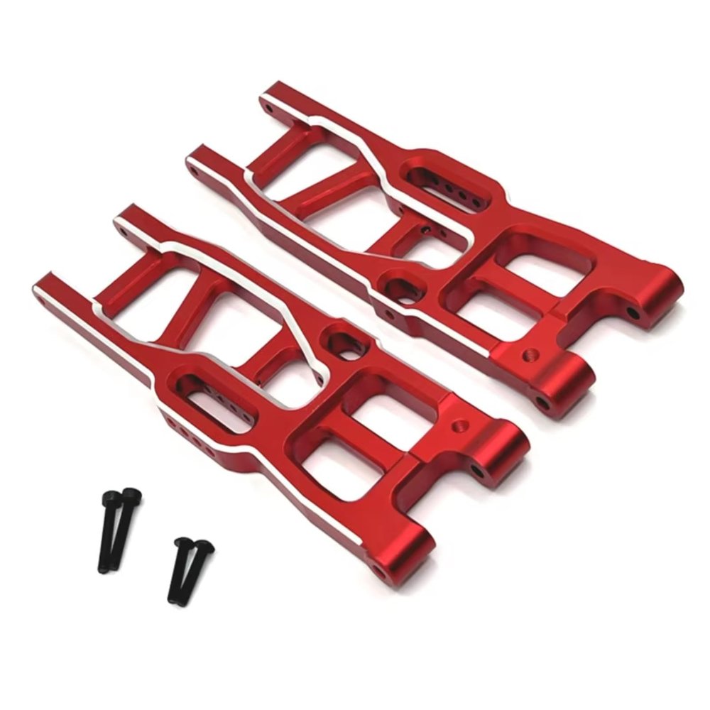 for FSR for Tank Sharks for Cheetah for Atom Leopard for Thunder 1/8 Metal Rear Lower Arm Rc Crawler Car Truck Upgrade Parts Accessories RC Car Upgrade Part(Red)