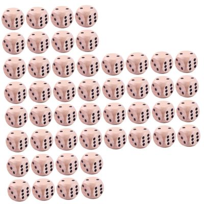 BESTonZON 72pcs Wooden Game Dice Standard Dice for Home and School Hand-Painted for Boys and Girls