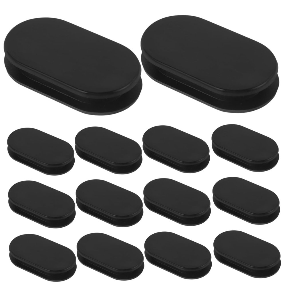 DECHOUS 20pcs Silicone Piggy Bank Stoppers Easy to Install Closure Plugs for DIY Projects Black Silicone Replacement Plugs for Coin Savings Box