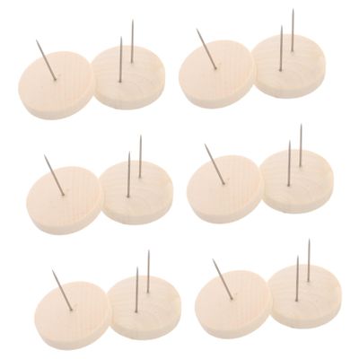 Alipis 24pcs Crochet Doll Stand Support Base Display Light Brown Wooden Holder Dual Single Needle Options for Doll Collectors and Showcase Use