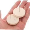 Alipis 24pcs Crochet Doll Stand Support Base Display Light Brown Wooden Holder Dual Single Needle Options for Doll Collectors and Showcase Use view 4