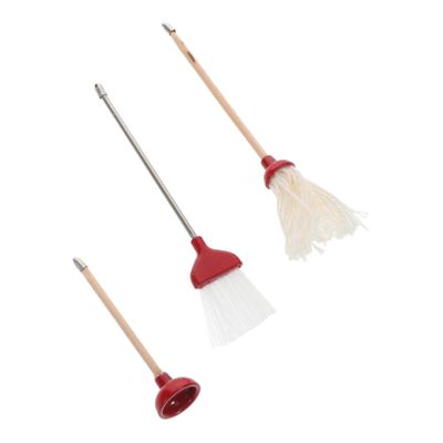 ifundom 1set Dollhouse Miniature Cleaning Kit Realistic Mop Broom Toilet Plunger for Dollhouse Bathroom Accessories and Home Decor Sturdy Easy to Clean Tools for Miniature Scenes