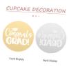 OKUMEYR 10pcs Graduation Cupcake Toppers Elegant Acrylic Cake Decorations for High School Celebrations Stylish Congrats Picks for Graduation Party and Easy to Use view 3