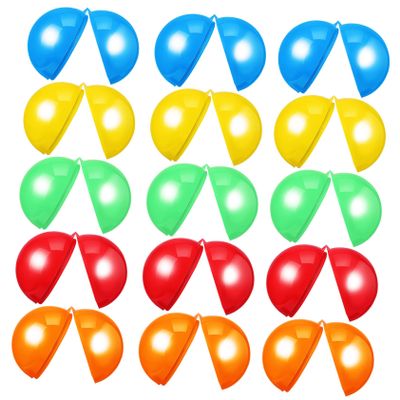 CIMAXIC Event Props 50 Pcs Fillable Raffle Balls Hollow Plastic Colorful Party Toys Bingo Balls for All Occasions