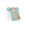 HANABASS Wooden Rotary Dial Telephone Toy Early Education Interactive Plaything for Boys and Girls Parent Bonding Safe and Material for Imaginative Play and Cognitive Development view 2