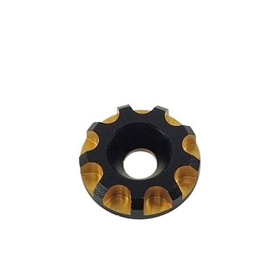 3mm Colorful Aluminum Decorative Gasket for 1:10 Scale Model Black Gold Black Red Black Green Round Head & Countersunk Head(Black Gold)