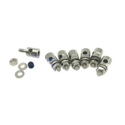 Model Boat Rudder Servo Linkage Shaft Metal Positioning Nut 2.0mm Integrated Positioning Regulator 7 Pieces