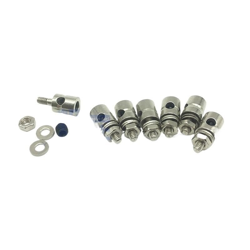Model Boat Rudder Servo Linkage Shaft Metal Positioning Nut 2.0mm Integrated Positioning Regulator 7 Pieces