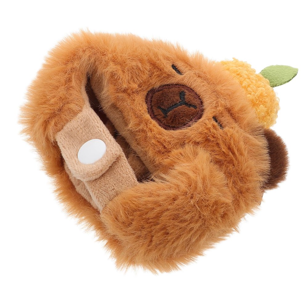 GOOHOCHY Cute Plush Guinea Pig Hat for Dolls Doll Clothes Cape Plush Accessory for Lottie Dress up Hat Cosplay Party Halloween