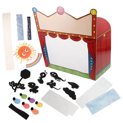 BESTonZON Shadow Puppet Theater Props Stage Platform Puppet Show Stage for Boys and Girls DIY Making Kit