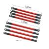 for Axial for SCX10 90046 for TRX4 1/10 8 PCS Aluminum Alloy RC Link Rod Linkage Set 313MM Wheelbase RC Crawler Car Truck Accessories RC Car Upgrade Part(Red) view 2