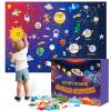 Solar System for Kids | Felt Wall Activities for Children | Montessori Space Planet Toys Game for Kids 3 4 5 6 7 8 40"x30" Felt Mat with 59 Figures Boy Girls Birthday Christmas Educational Gifts view 1