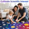 Solar System for Kids | Felt Wall Activities for Children | Montessori Space Planet Toys Game for Kids 3 4 5 6 7 8 40"x30" Felt Mat with 59 Figures Boy Girls Birthday Christmas Educational Gifts view 4